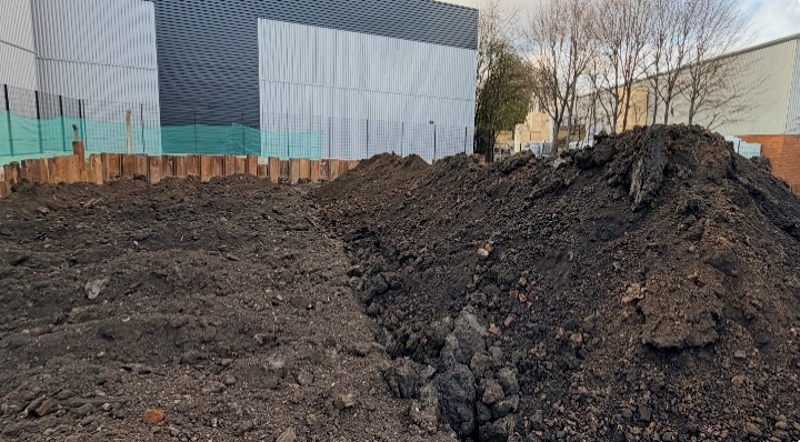 Site remediation works in East London