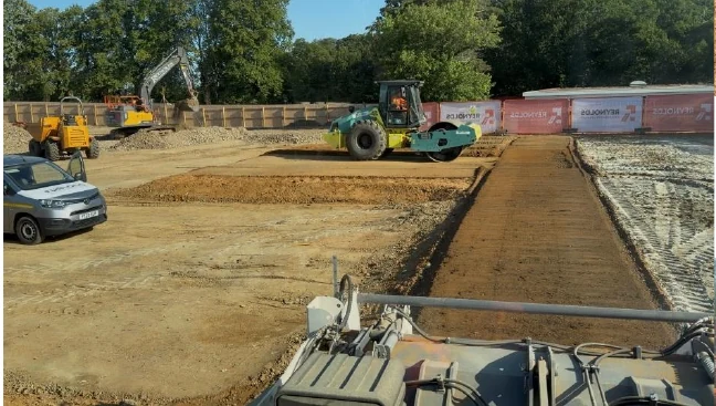 Stabilised piling platform works at Wilton Park Beaconsfield