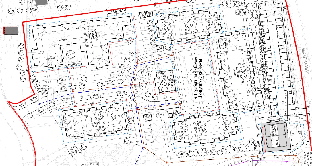 Wilton Park drainage works site plan