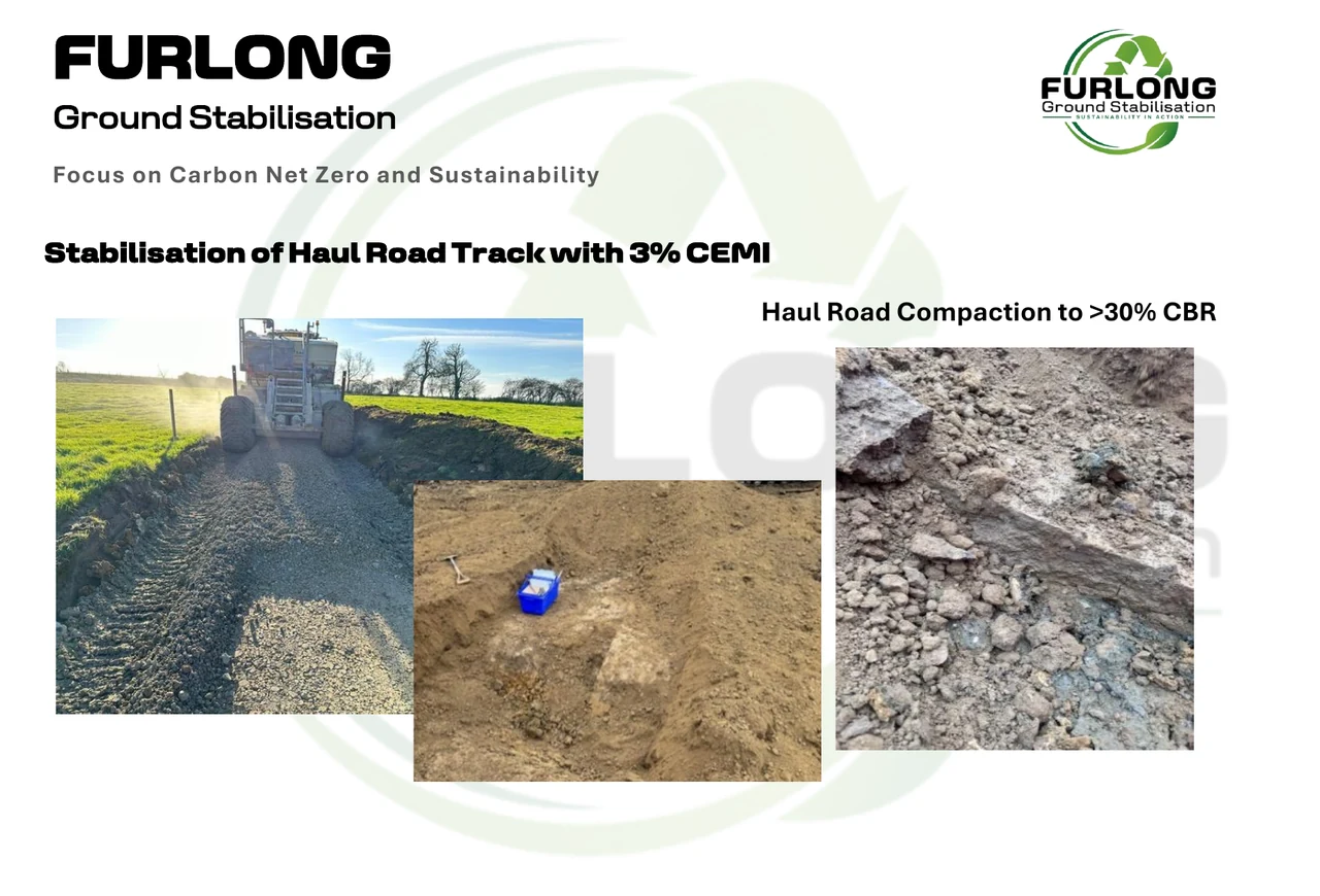 Haul road stabilisation and compaction test data