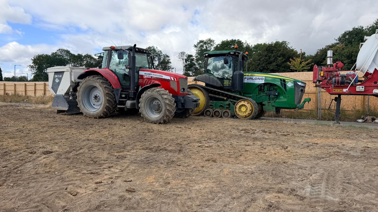 Binder spreading and stabilisation plant on site