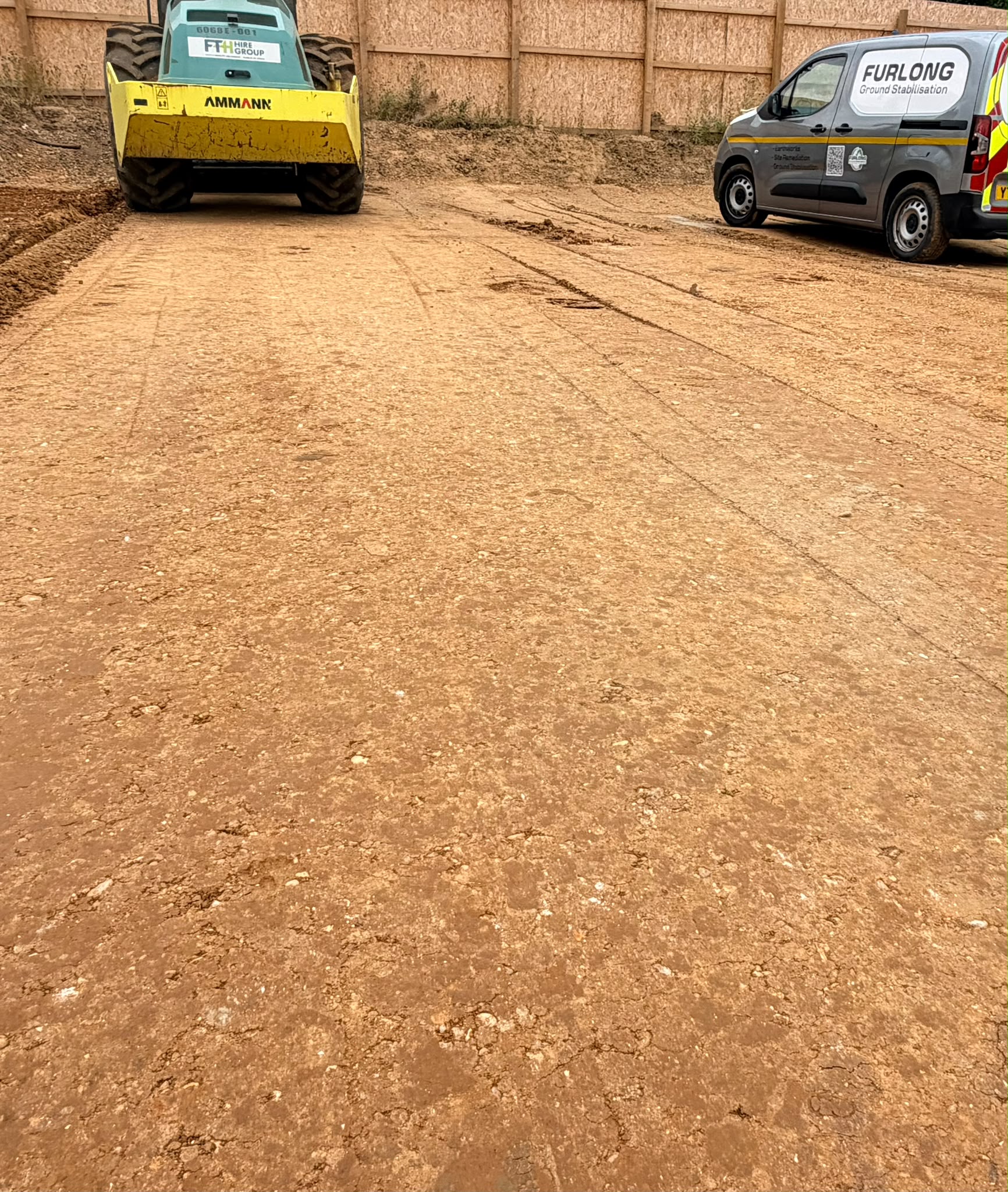 Compacted stabilised working area