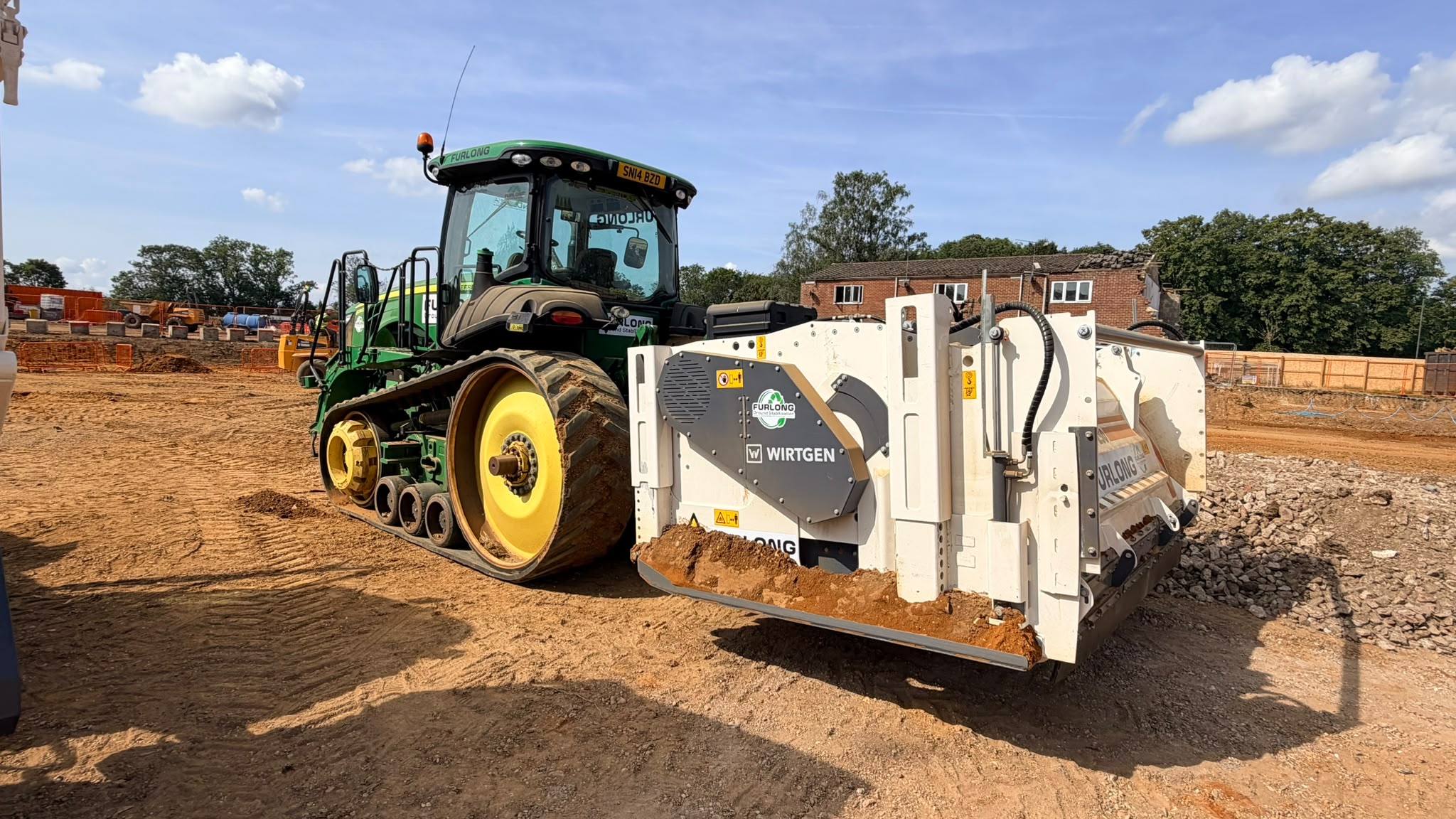 Wirtgen stabilisation mixer working on site